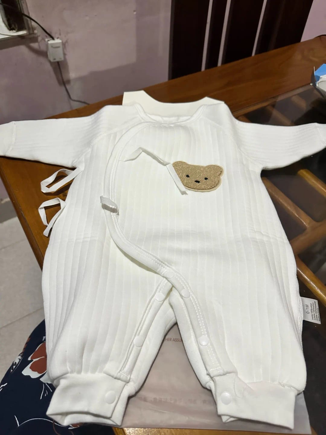 Customer photo review of Newborn Teddy Bear Onesie