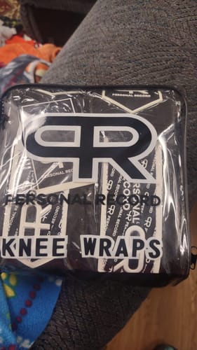 Customer photo review of Personal Record Heavy Duty Premium Knee Wraps - PR906 - Black