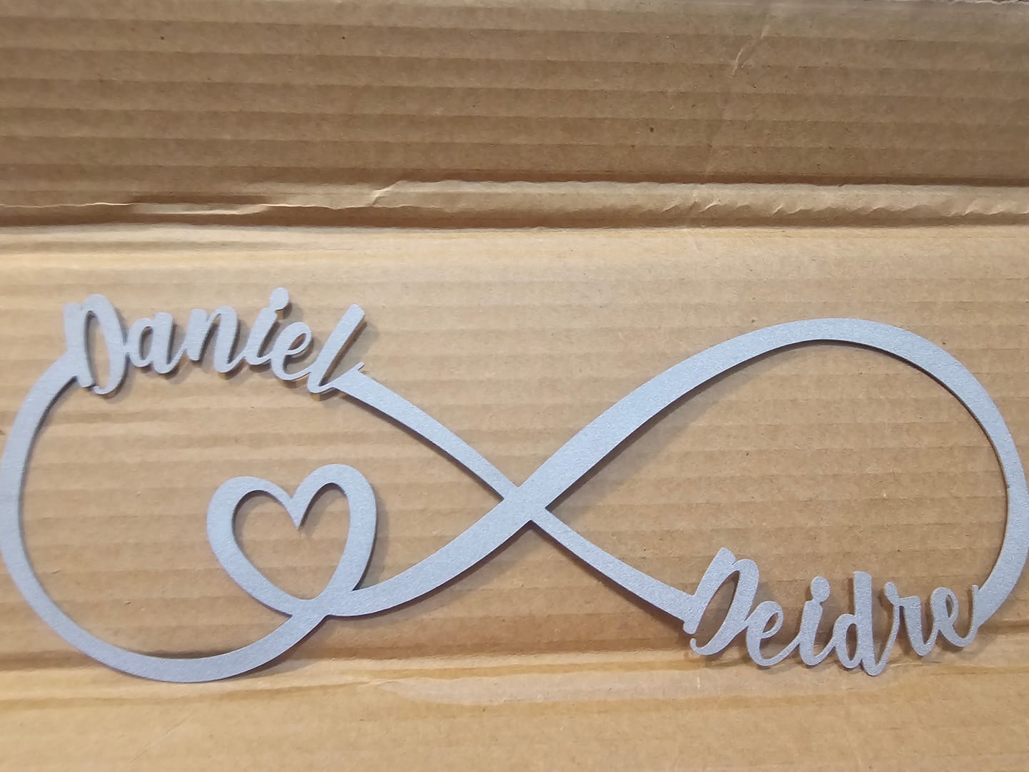 Customer photo review of Infinity Sign- bedroom wall decor for couples, anniversary and wedding, eternity symbol