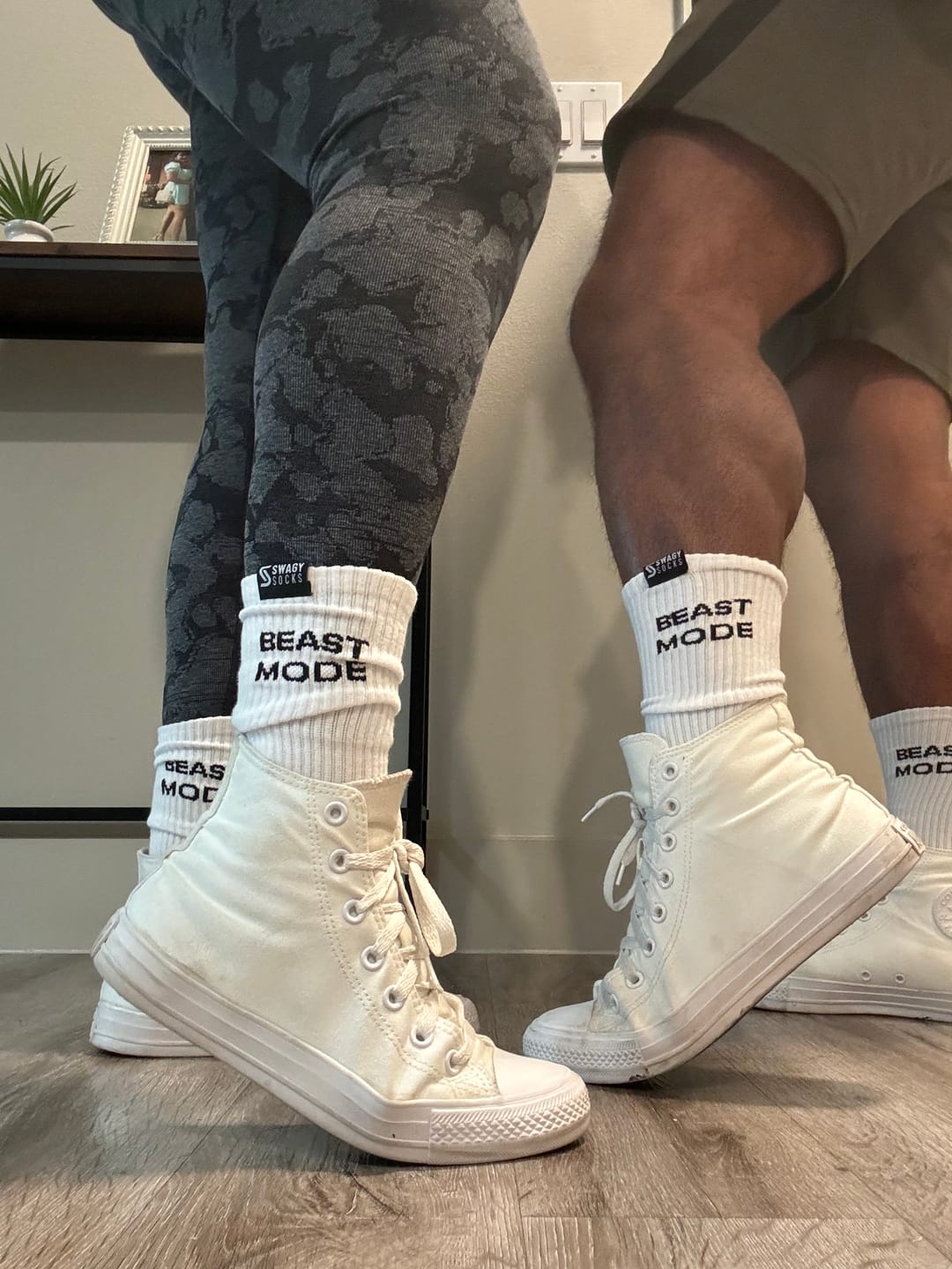 Customer photo review of Leg Day - Unisex Crew Workout Socks