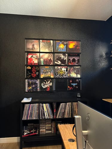 Customer photo review of 12" Vinyl Record Display Frame - LP Wall Storage
