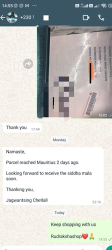 Customer photo review of Nepali Indrani Siddha Mala (Customizable)