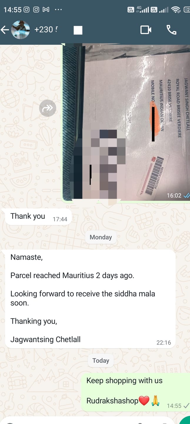 Customer photo review of Nepali Indrani Siddha Mala (Customizable)