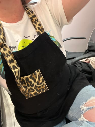 Customer photo review of Leopard Two Tone Apron