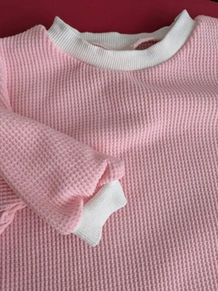 Customer photo review of Oversize Solid Waffle Bodysuit