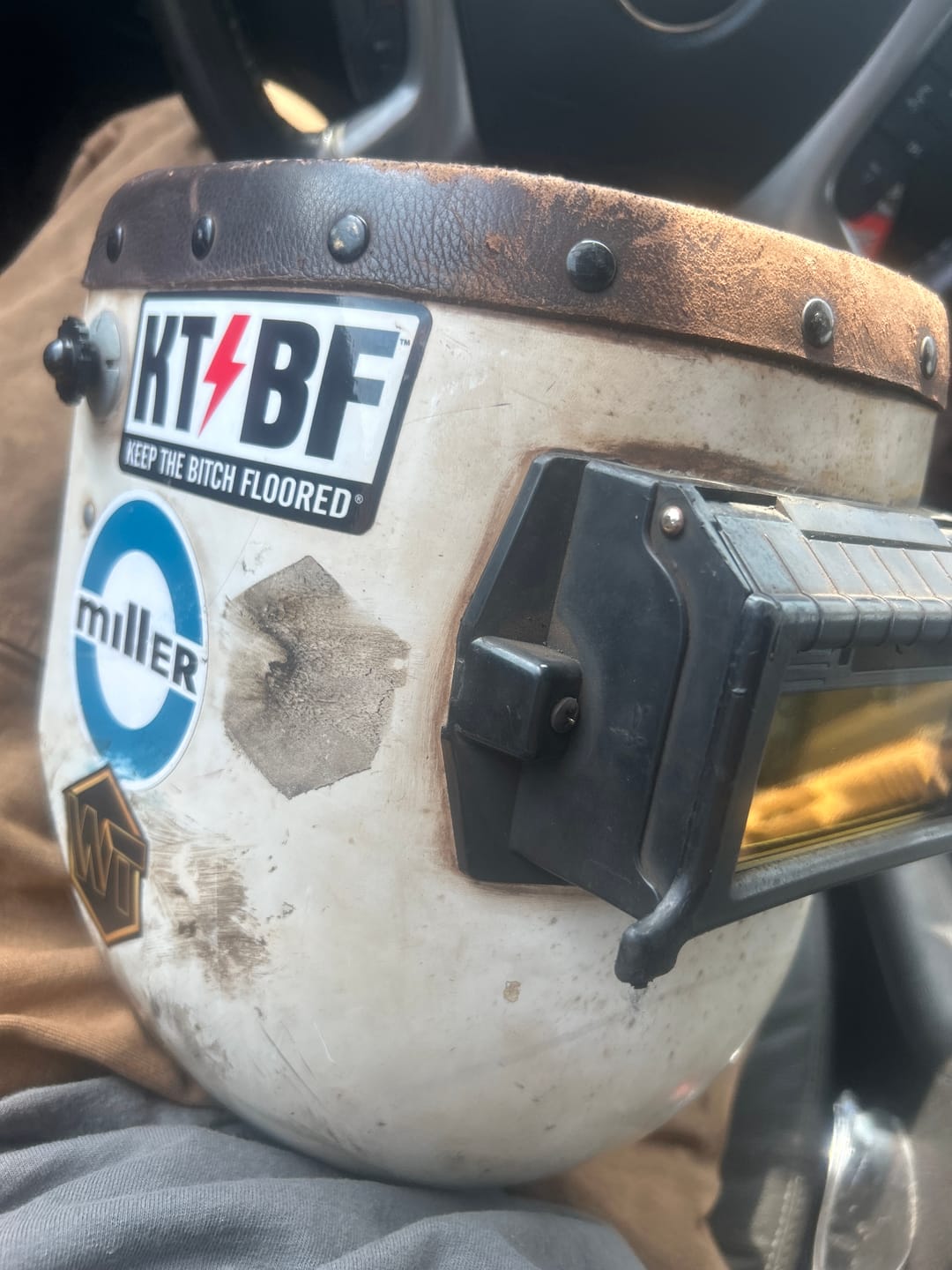 Customer photo review of 4" vinyl KTBF "Shield" sticker/decal