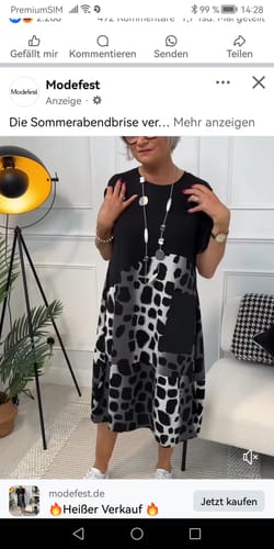 Customer photo review of Kurzärmliges, bedrucktes kleid mit rundhalsausschnitt