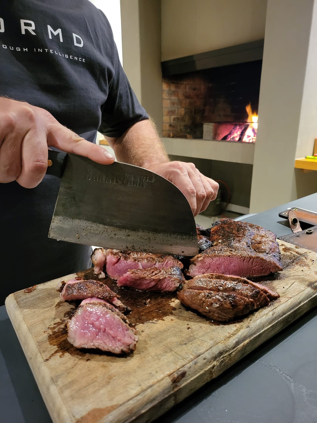 Customer photo review of BraaiPlank™ Hammer Forged Butcher Knife