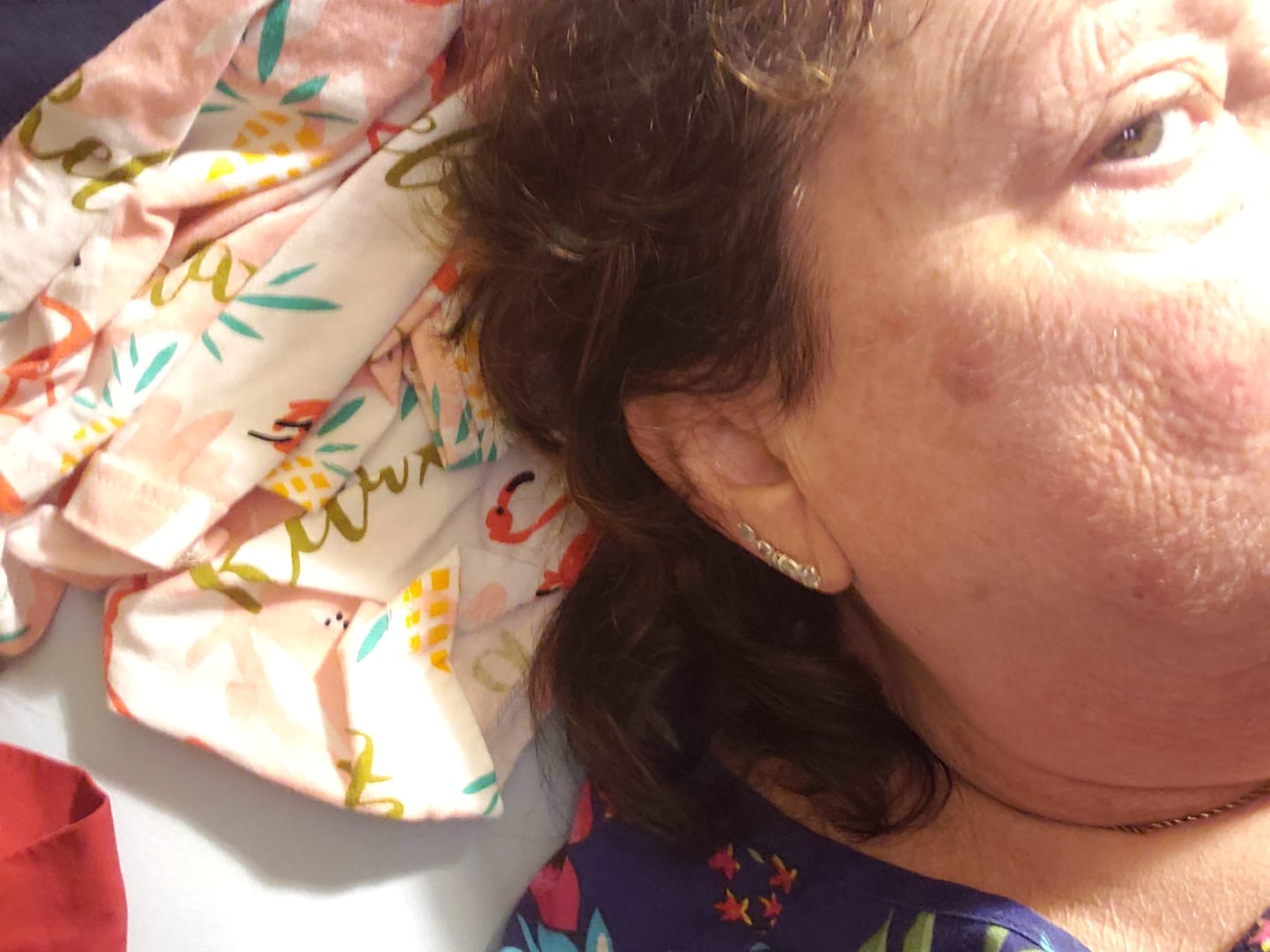Customer photo review of Natural Aquamarine Ear Climber Earrings