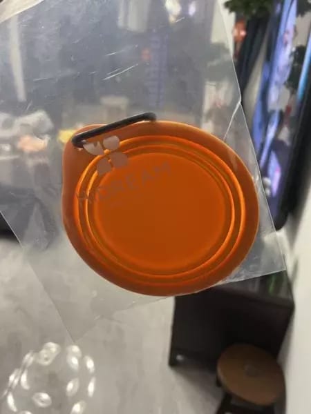 Customer photo review of Food-grade silicone Collapsible Trave Dog Bowls