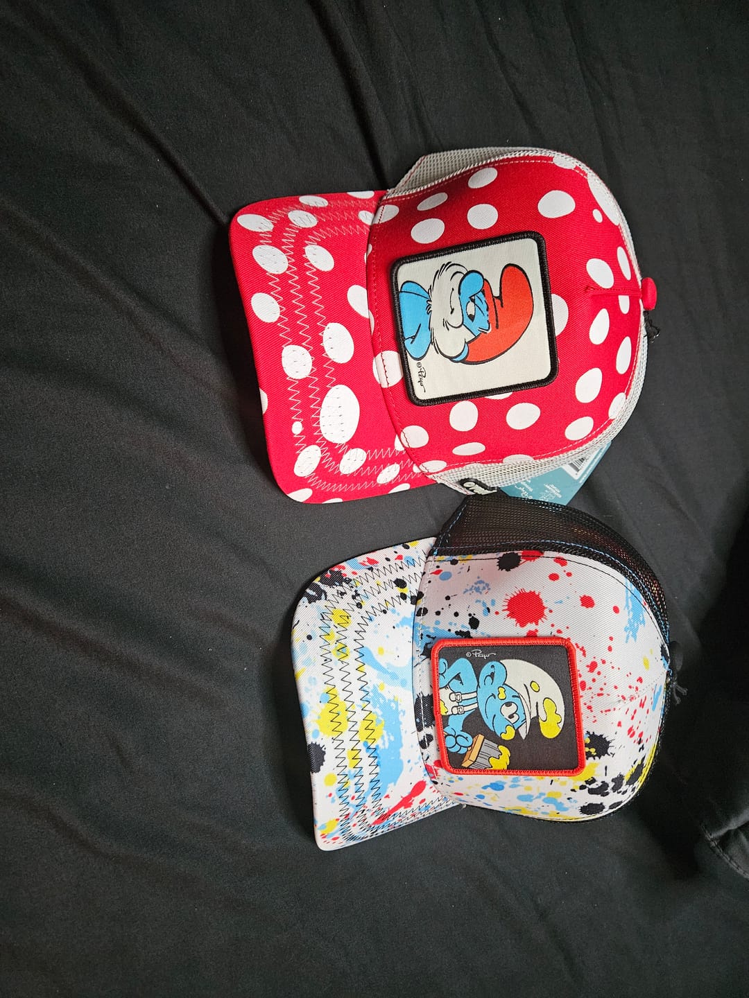 Customer photo review of OVERLORD X Smurfs: Painter Smurf Trucker Cap