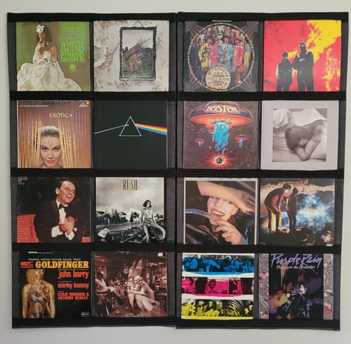 Customer photo review of 12" Vinyl Record Display Frame - LP Wall Storage