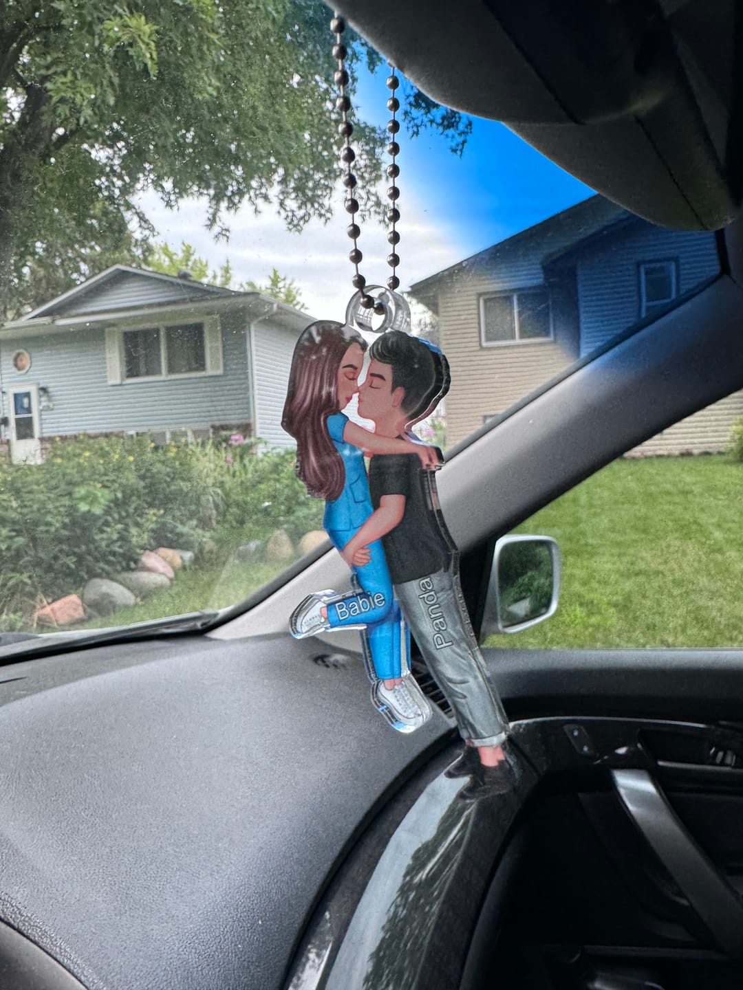 Customer photo review of Doll Couple Kissing Hugging  Personalized Ornament