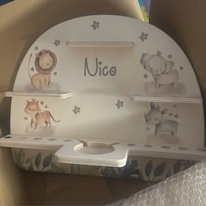 Customer photo review of Tonieregal aus Holz, personalisiert Jungle Tierfamilie