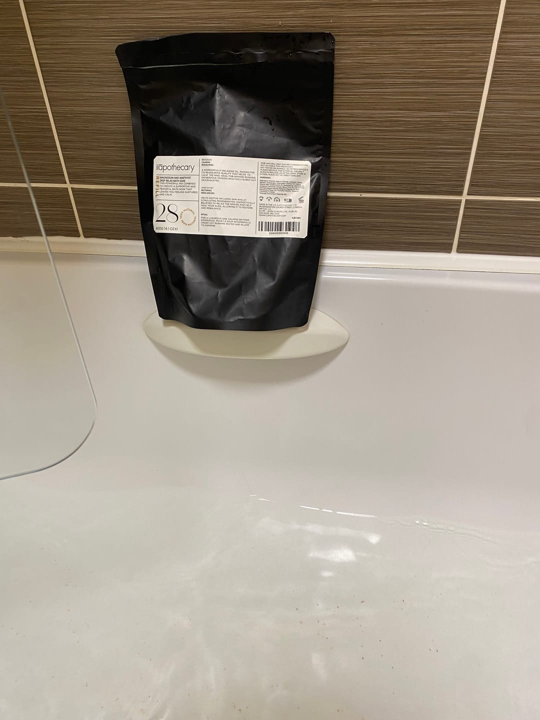 Customer photo review of Magnesium & Amethyst Deep Relax Bath Soak (Refill)