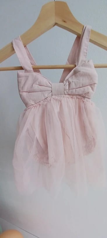 Customer photo review of Bow Detail Lace Romper Tutu Dress