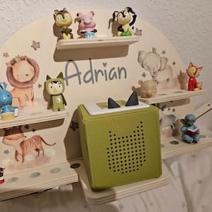 Customer photo review of Tonieregal aus Holz, personalisiert Jungle Tierfamilie