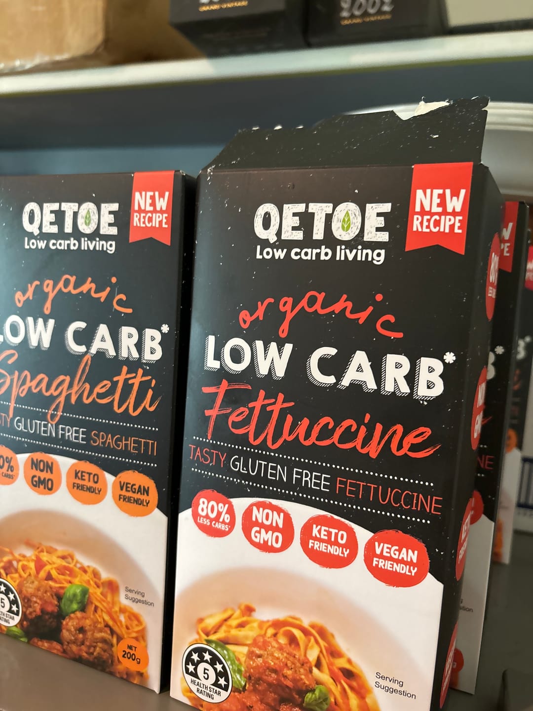Customer photo review of Combo Starter Pack. 2 Qetoe Spaghetti pack, 2 Qetoe Fettucine Pack & 2 X Qetoe Rice Pack 160g.
