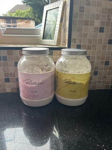 Customer photo review of Slim Meal Replacement | 34 Meals + Free Pink Shaker