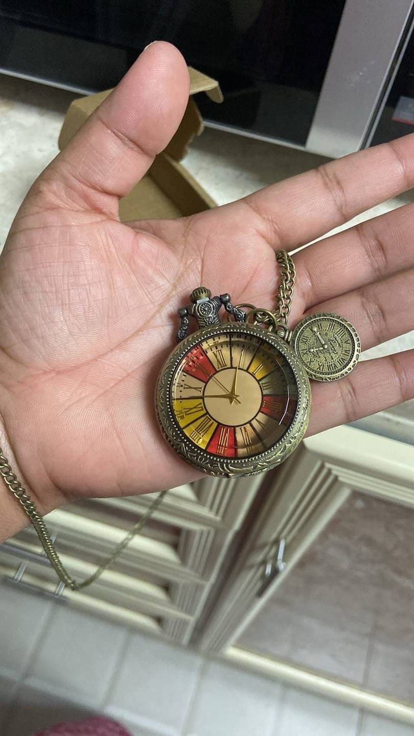 Customer photo review of Roaring Twenties Steampunk pocket watch