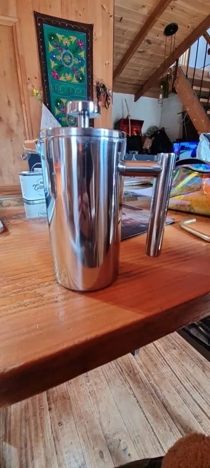 Customer photo review of Stainless Steel French Press Coffee Pot Double-Layer Insulation (Mirror)