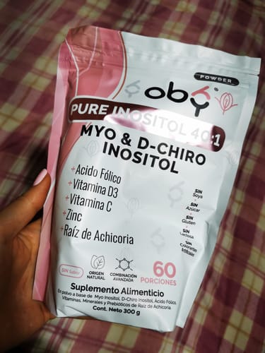 Customer photo review of Oby Pure Inositol Ratio 40:1 Polvo 300 G | Myo y D-Chiro Inositol, Acido Folico, Prebioticos, Vitaminas y Minerales. Sin Sabor