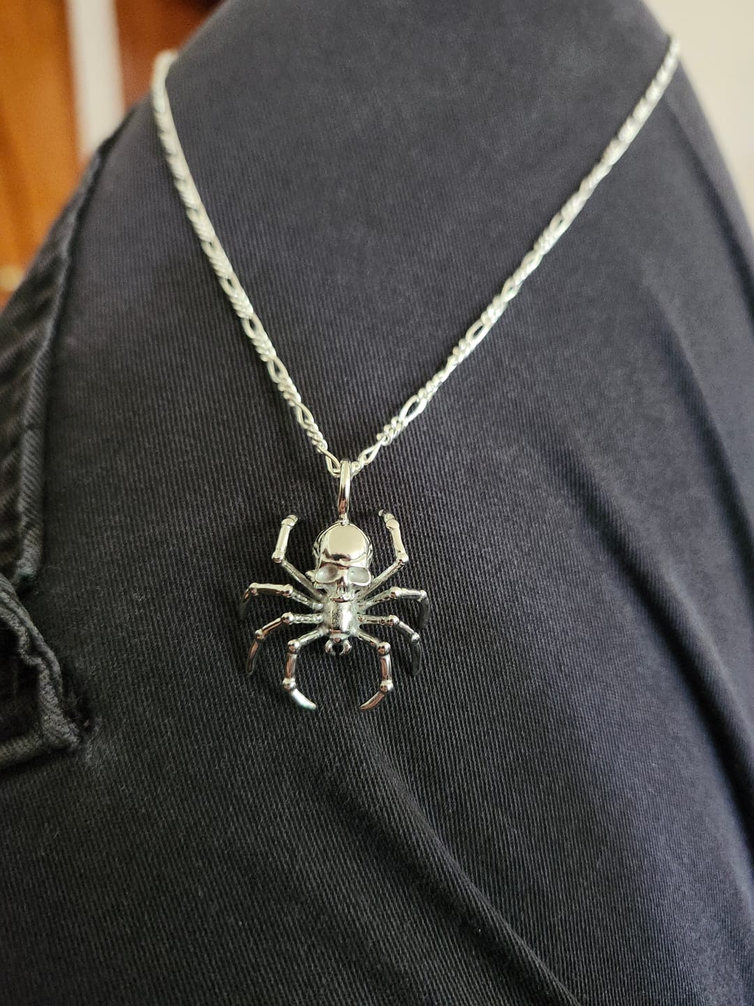 Customer photo review of SPIDER SKULL PENDANT