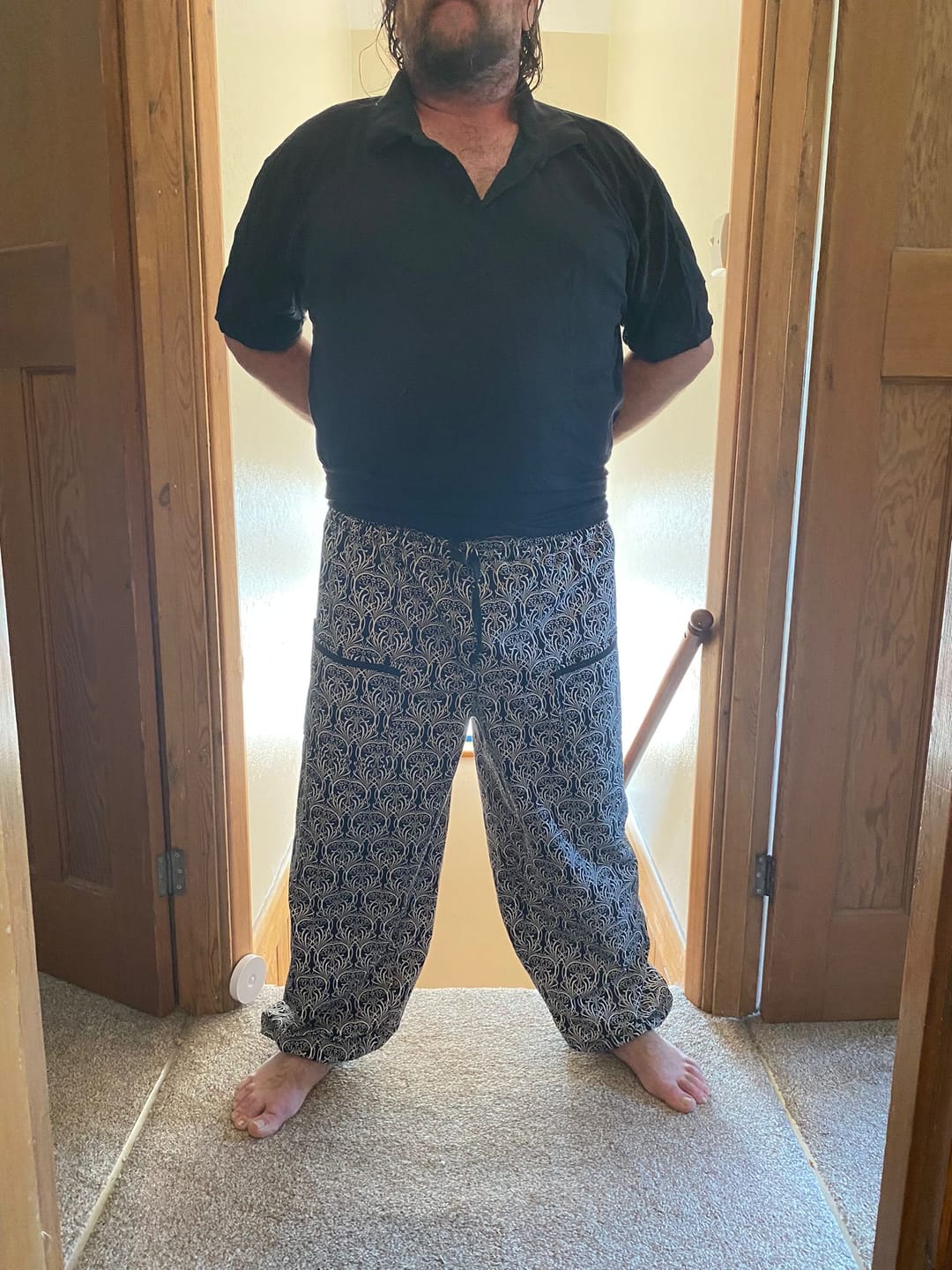 Customer photo review of Abstract White Patterns Cotton Canvas Fabric