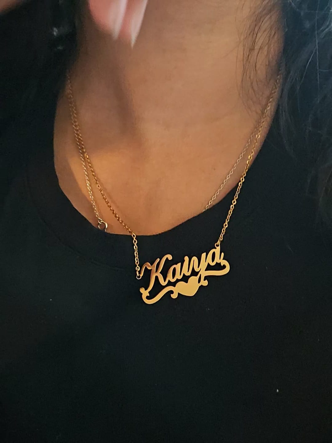 Customer photo review of Love Name Necklace