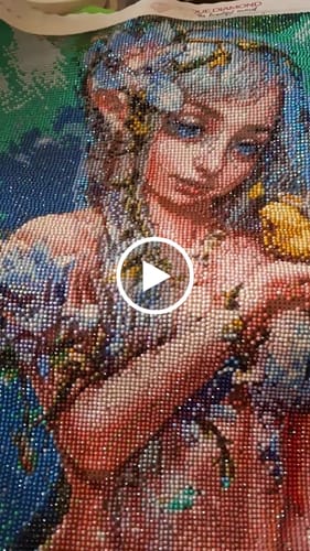 Customer video review of 5D Diamond Painting AB Steine Schmetterling Elfe