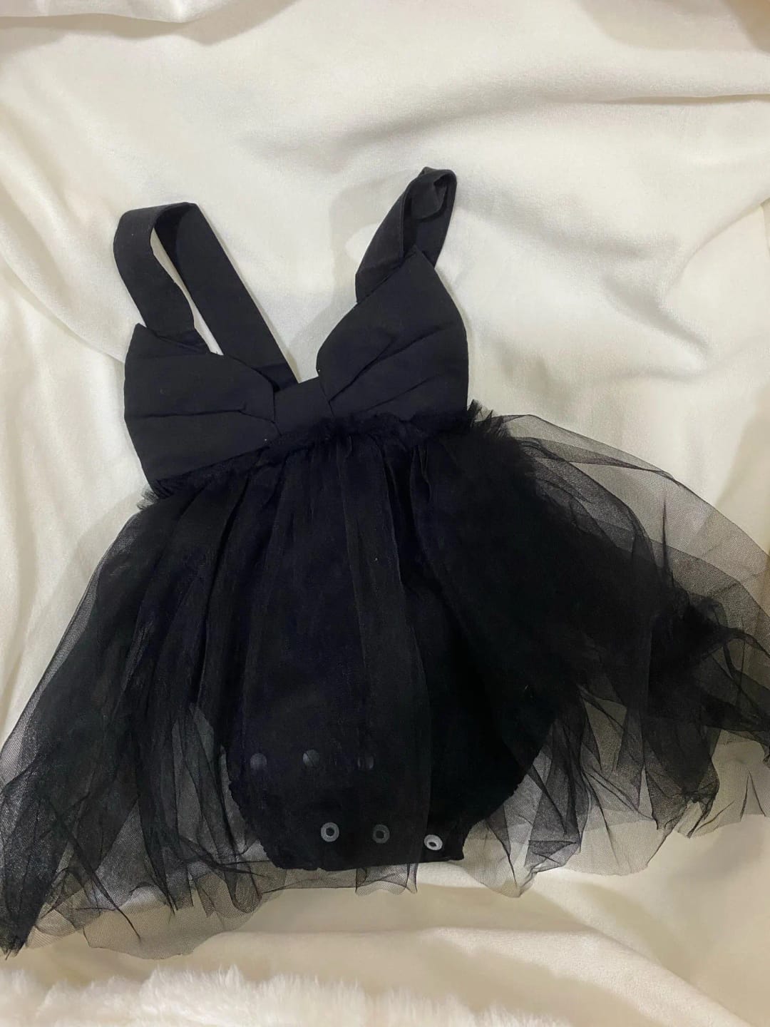 Customer photo review of Bow Detail Lace Romper Tutu Dress