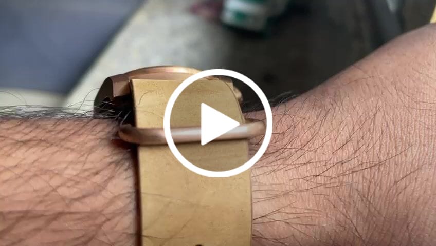 Customer video review of VOYAGER - 100M Waterproof Bronze Automatic Field Watch | Sandstone Green