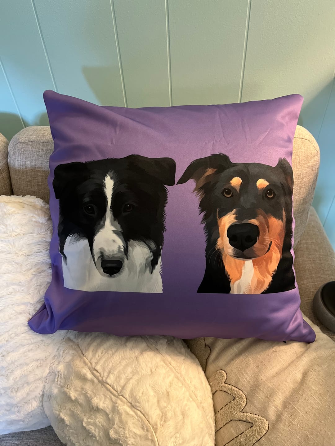 Customer photo review of Custom Pet Portrait Pillow - Two Sizes