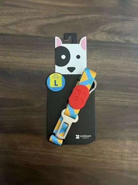 Customer photo review of Colorful Car Seat Belt Pet Leash
