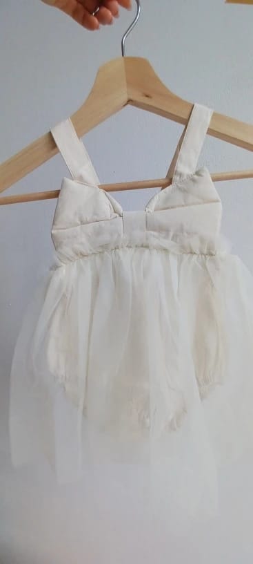 Customer photo review of Bow Detail Lace Romper Tutu Dress