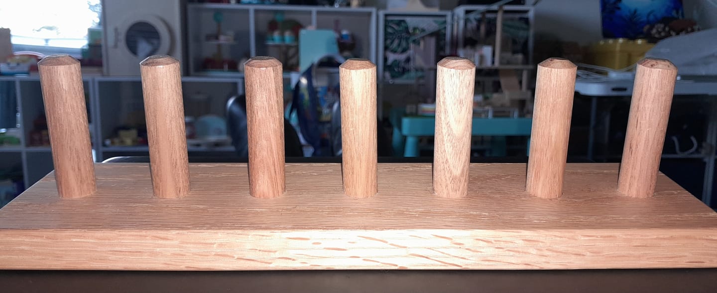 Customer photo review of Finger Puppet Stand (7 rods) Made in Australia