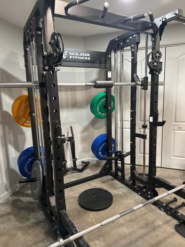 Customer photo review of Major Fitness B52 All-In-One Home Gym Smith Machine