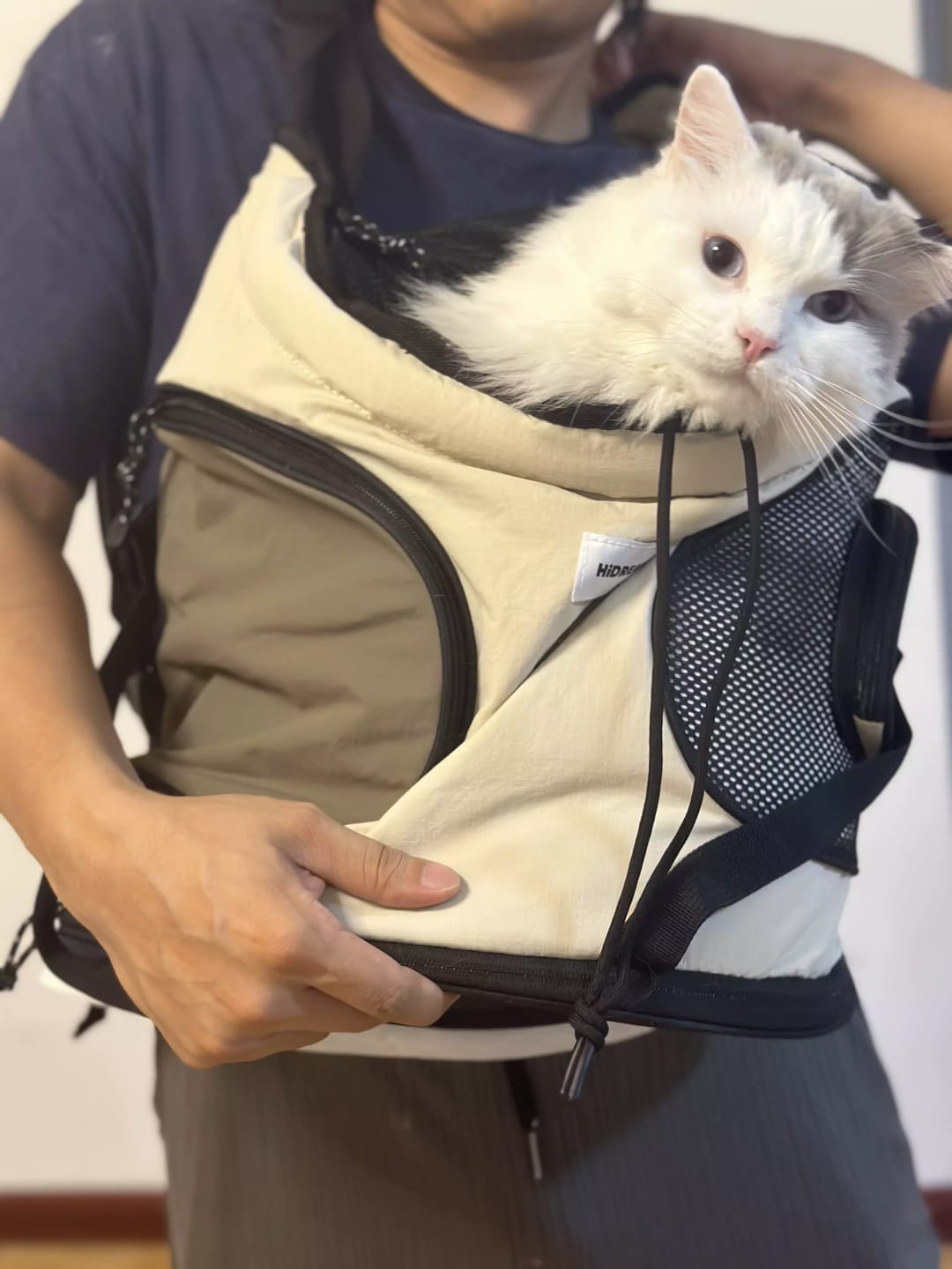 Customer photo review of Comfortable Labor-saving Front Pet Carrier