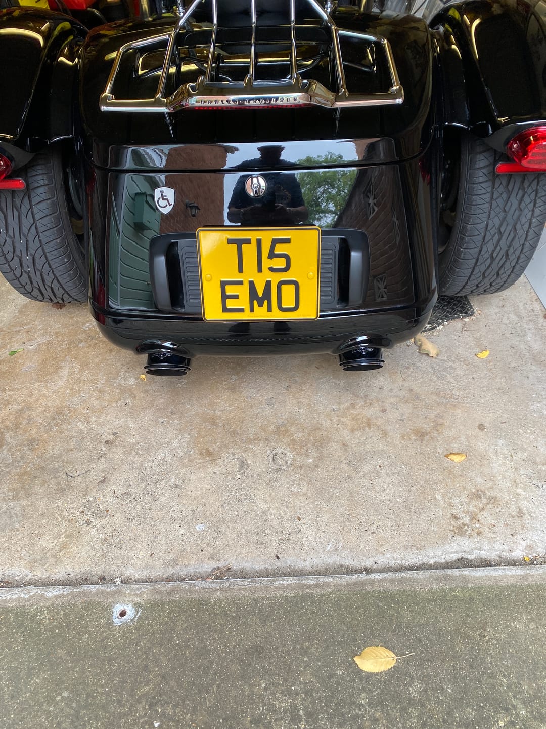 Customer photo review of Metal Pressed Motorcycle Number Plate – 9 x 7 Inches