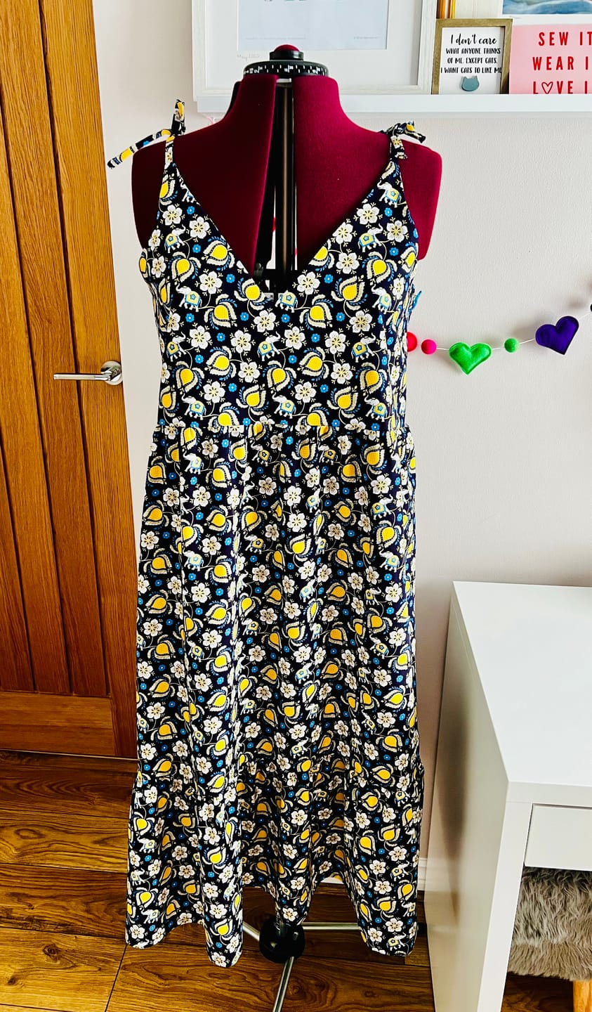 Customer photo review of Flowers & Elephants Cotton Poplin Fabric - 58" wide