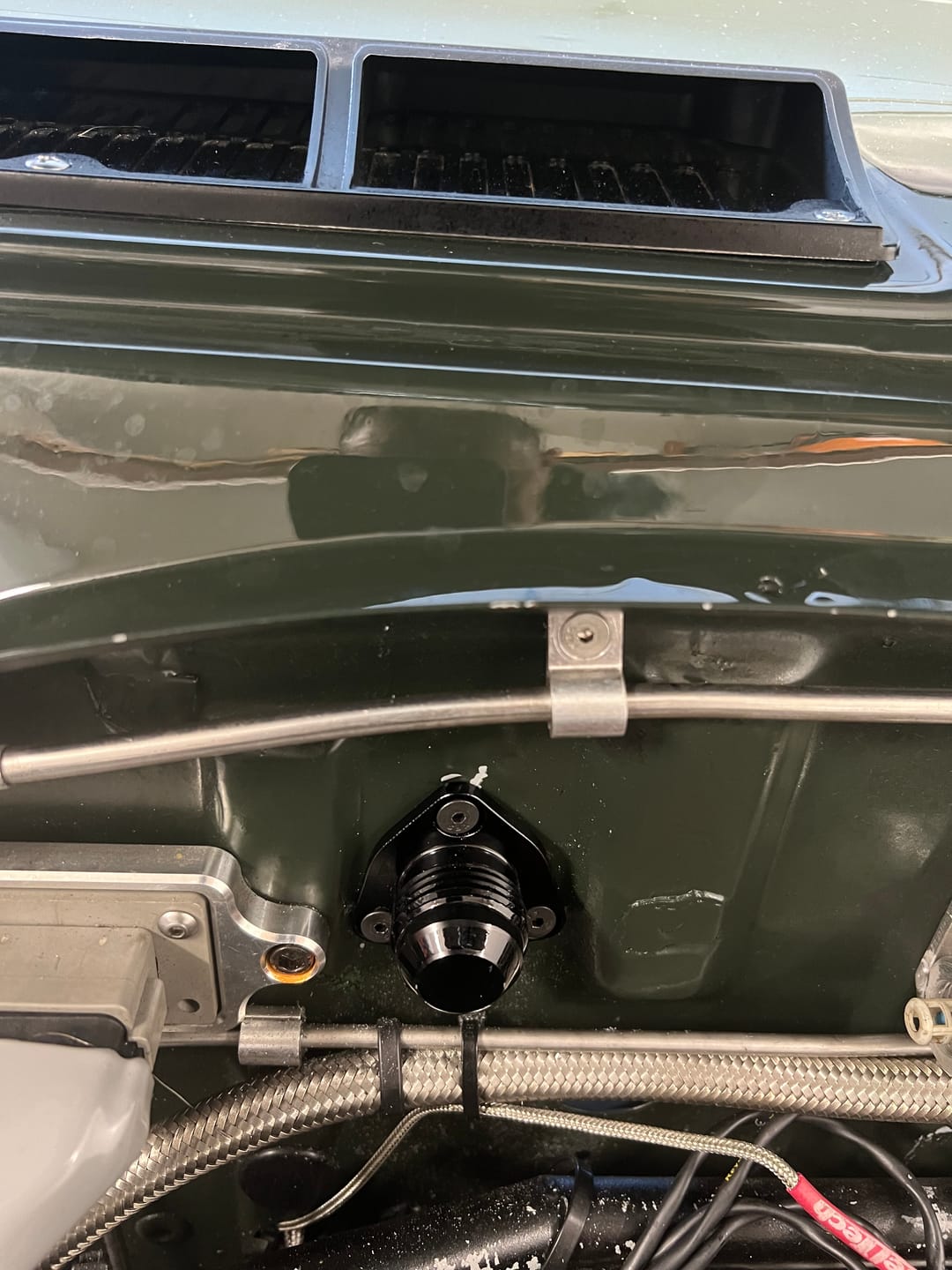 Customer photo review of -12AN Flanged Bolt in Pass Thru Bulkhead Fitting by Fluidworks