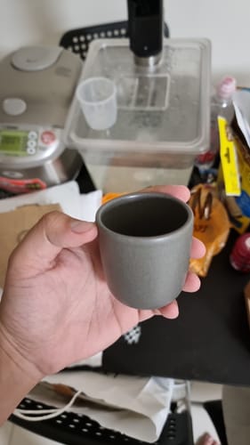 Customer photo review of כוס אספרסו קרמיקה - מריה | קרמיקה פורטוגלית בעיצוב ייחודי