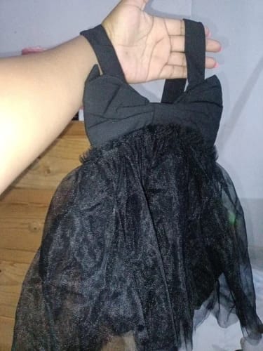 Customer photo review of Bow Detail Lace Romper Tutu Dress