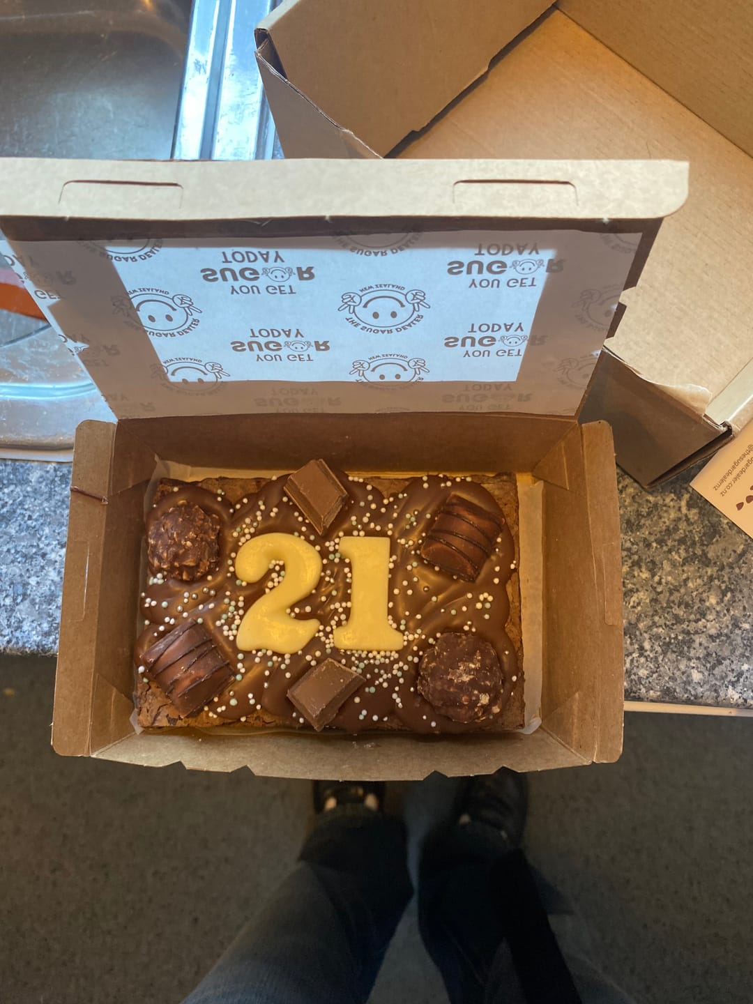 Customer photo review of Mini birthday brownie