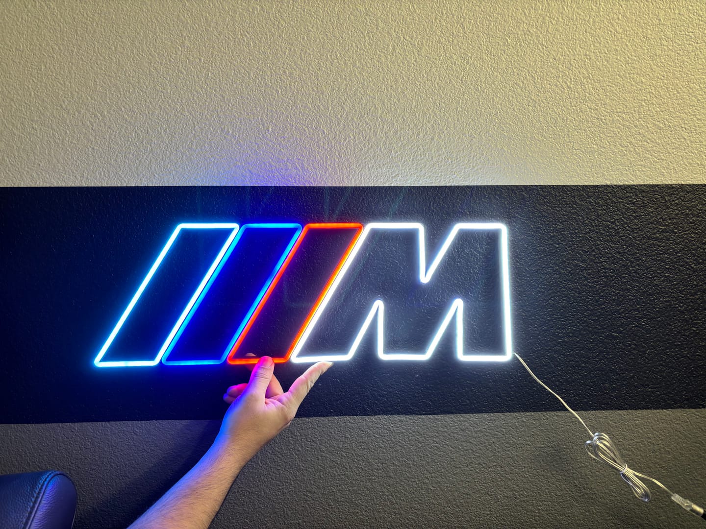 Customer photo review of BMW M POWER logo neon