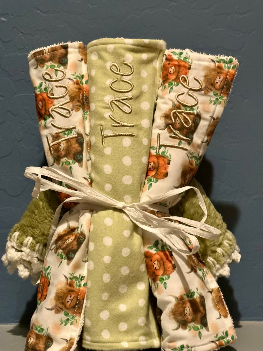 Customer photo review of Cute Baby Highland Cows Fabric