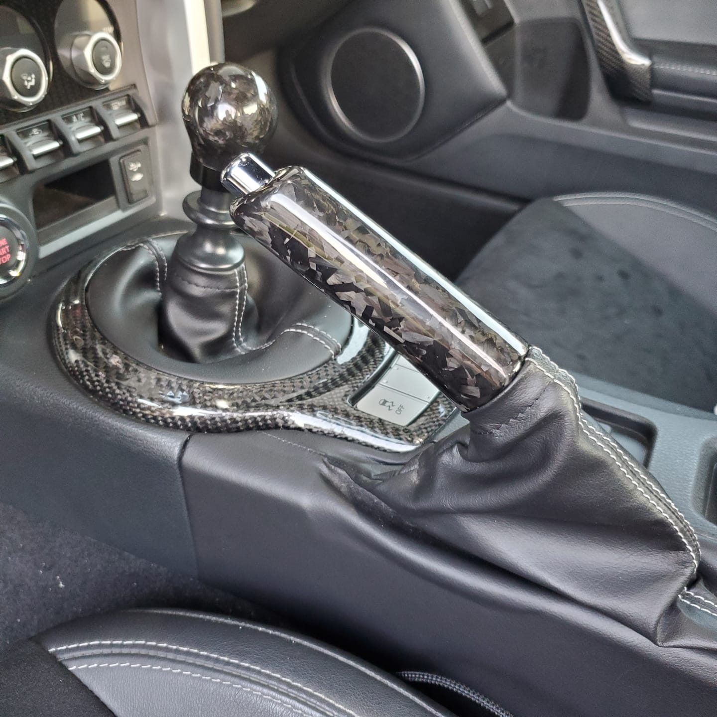 Customer photo review of 2008-2024 Subaru WRX/STi Forged Carbon Fiber Ebrake Handle 2013-20 BRZ/FR-S