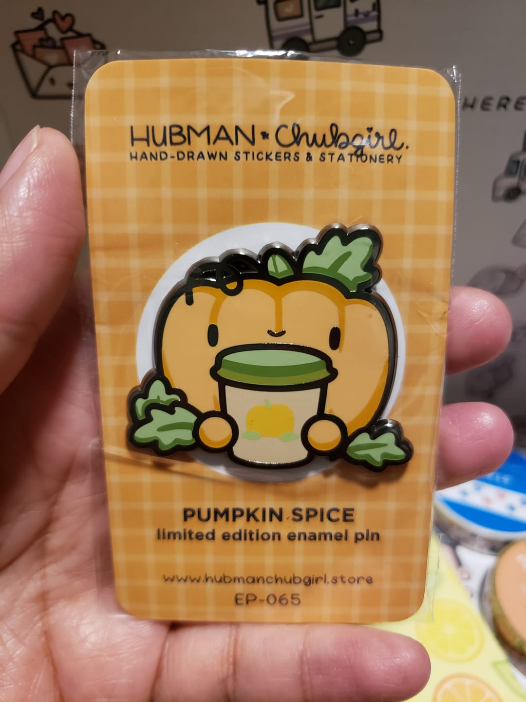 Customer photo review of Pumpkin Spice Pin