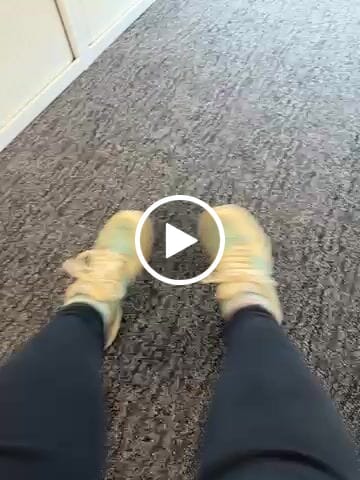 Customer video review of Van Gogh Almond Blossoms inspired sneakers