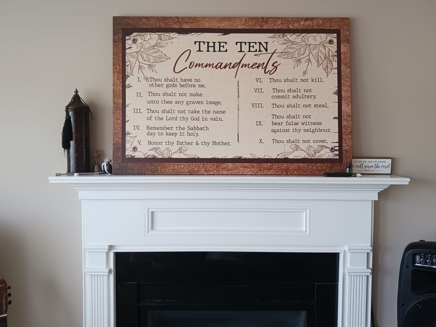 Customer photo review of 10 Commandments Wall Art Canvas - Christian Wall Art